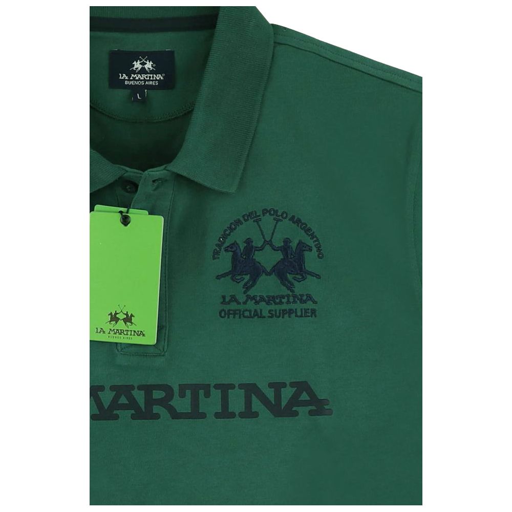 La Martina Elegant Long-Sleeved Jersey Polo - XL