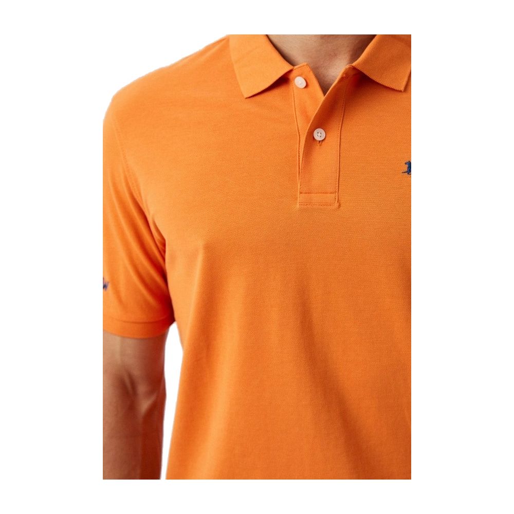 La Martina Chic Orange Cotton Polo for the Iconic Gentleman - 3XL