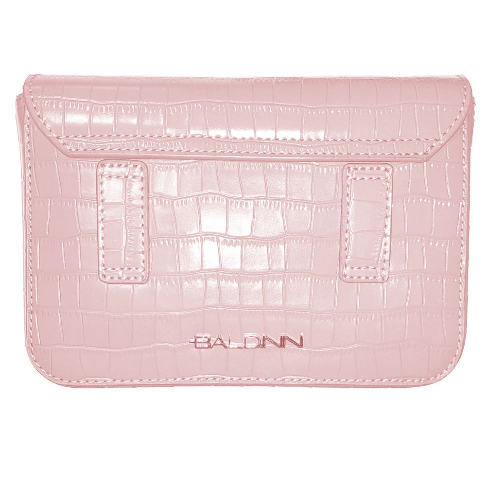 Baldinini Trend Pink Calfskin Women Clutch