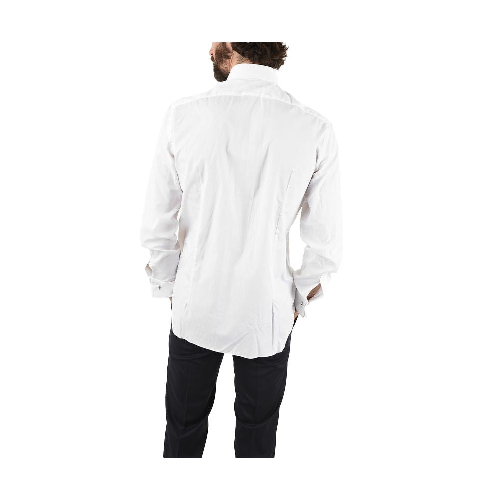 Aquascutum Elegant White Cotton Blend Shirt