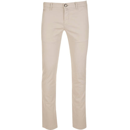 Jacob Cohen Beige Cotton Chino Trousers – Slim Fit Elegance - IT38 | XS