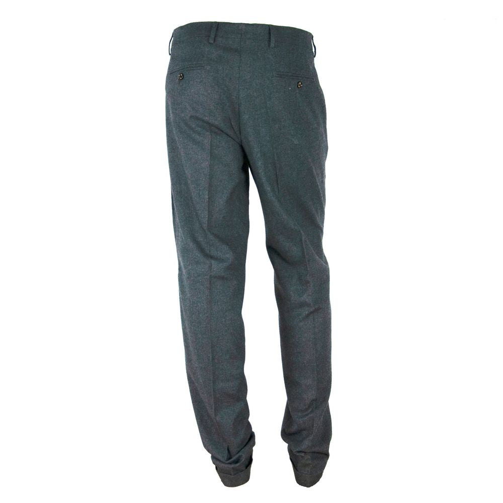 Made in Italy Elegantly Tailored Gray Winter Trousers - IT44 | XS