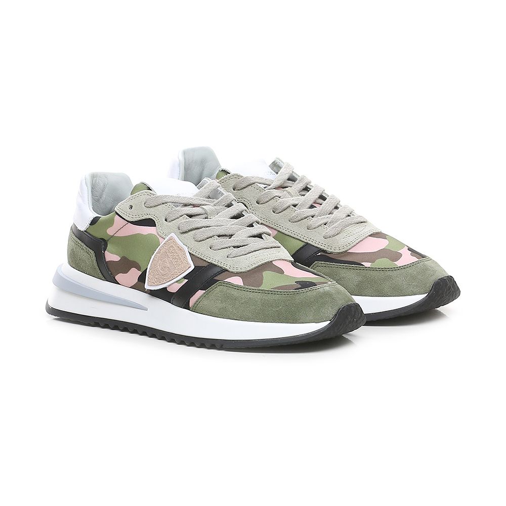 Philippe Model Chic Army Suede-Trimmed Fabric Sneakers - IT36|XXS