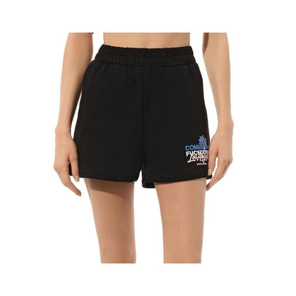 Comme Des Fuckdown Chic Black Cotton Shorts with Side Pockets - S