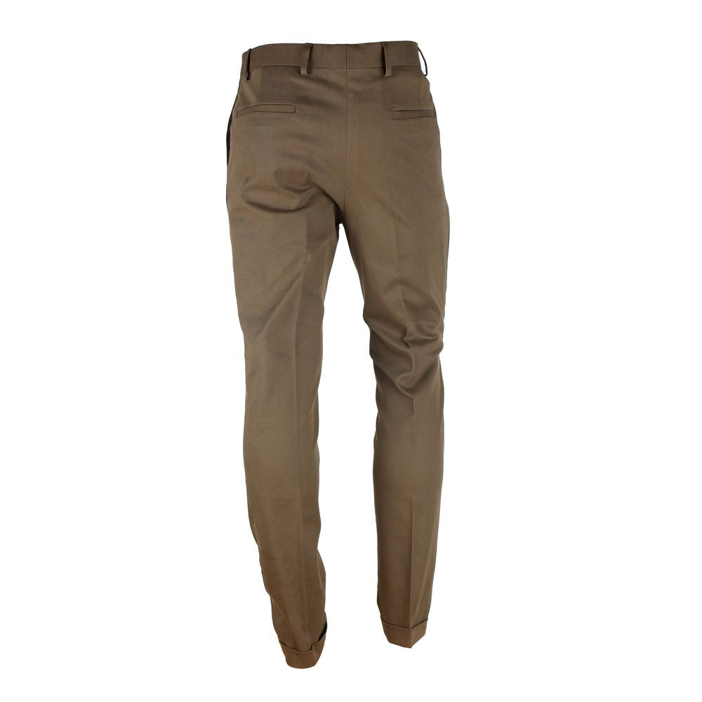 Made in Italy Brown Wool Men Trouser - IT56 | 3XL