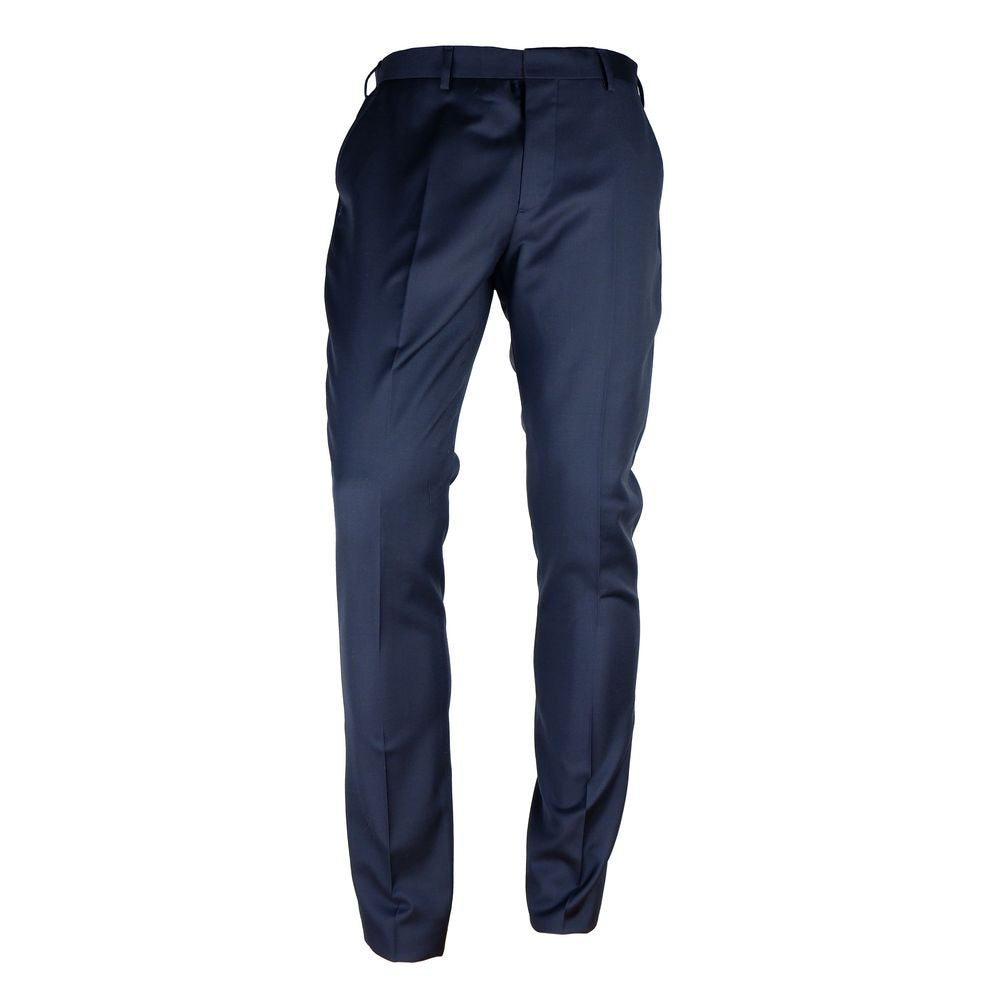 Made in Italy Blue Wool Men’s Trousers