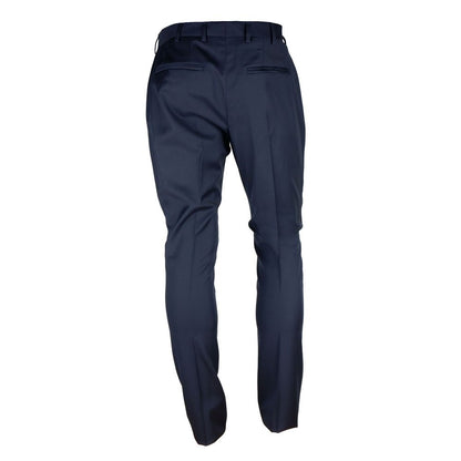 Made in Italy Blue Wool Men’s Trousers