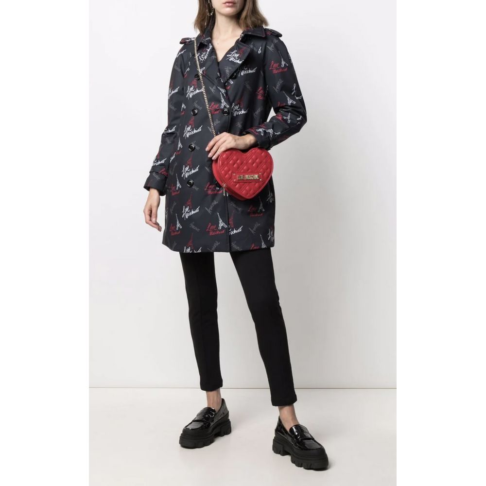 Love Moschino Black Polyester Women Coat - IT42|M