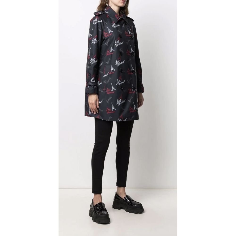 Love Moschino Black Polyester Women Coat - IT42|M