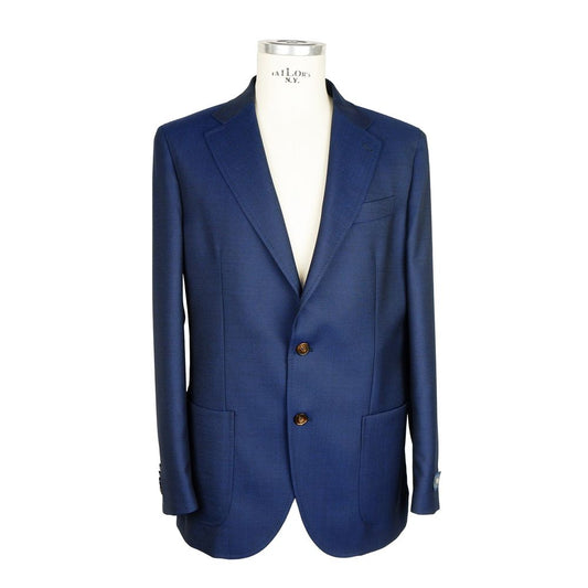 Emilio Romanelli Blue Wool Men’s Blazer