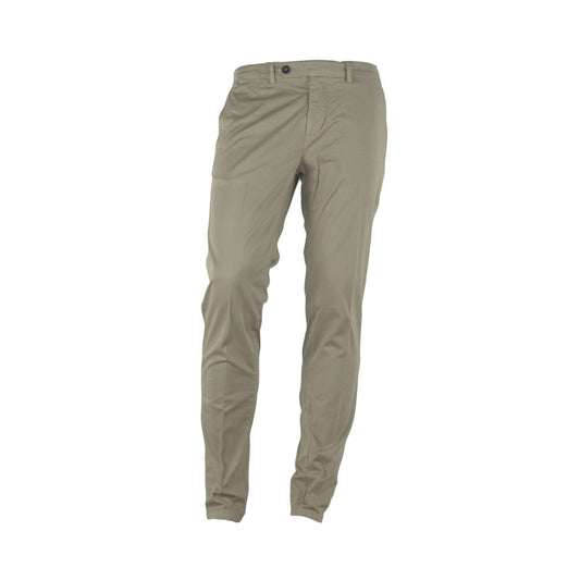 Made in Italy Elegant Beige Summer Trousers for Men - IT46 | S