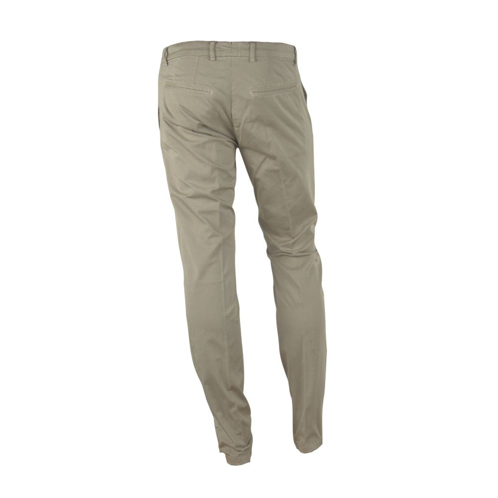 Made in Italy Elegant Beige Summer Trousers for Men - IT46 | S