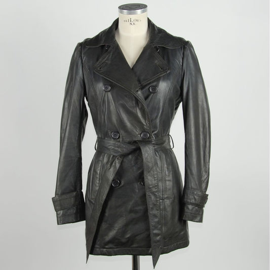 Emilio Romanelli Brown Leather Women’s Coat - IT46 | L