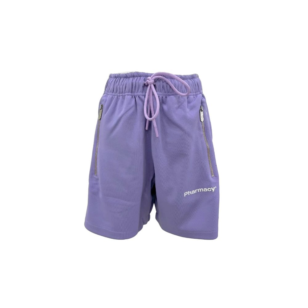 Pharmacy Industry Chic Purple Bermuda Shorts with Side Stripes - XS