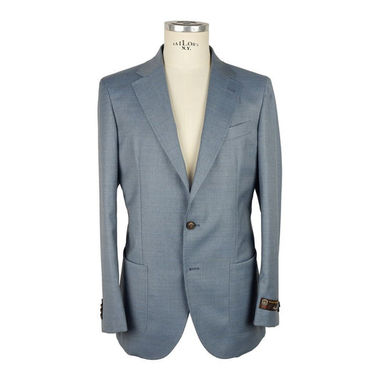 Emilio Romanelli Light Blue Wool Men’s Blazer