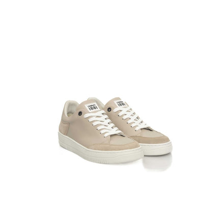 Cerruti 1881 Beige Leather Women Sneaker - EU38/US8