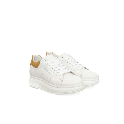 Cerruti 1881 White Leather Women Sneaker - EU36/US6