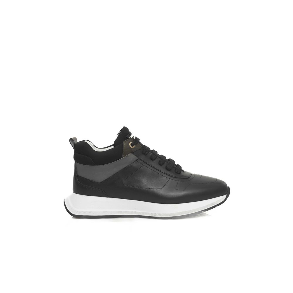 Cerruti 1881 Black Leather Women Sneaker - EU36/US6