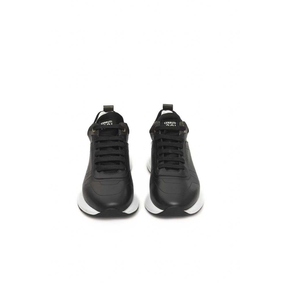 Cerruti 1881 Black Leather Women Sneaker - EU36/US6