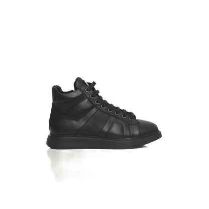 Cerruti 1881 Black Leather Women Sneaker - EU36/US6