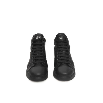 Cerruti 1881 Black Leather Women Sneaker - EU36/US6