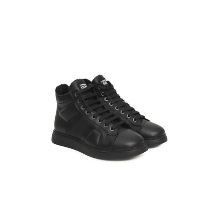 Cerruti 1881 Black Leather Women Sneaker - EU36/US6