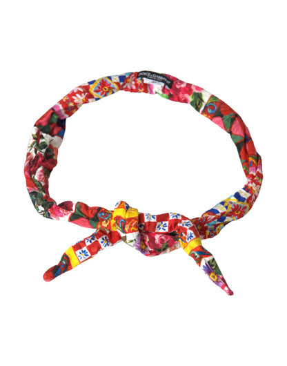 Dolce & Gabbana Multicolor Carretto Print Waist Belt - IT40|S