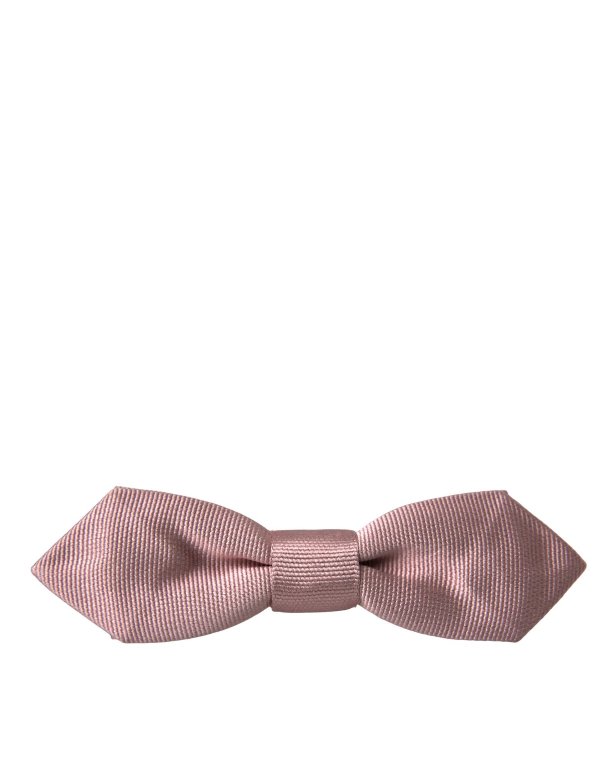 Dolce & Gabbana Pink Silk Adjustable Neck Men Bow Tie