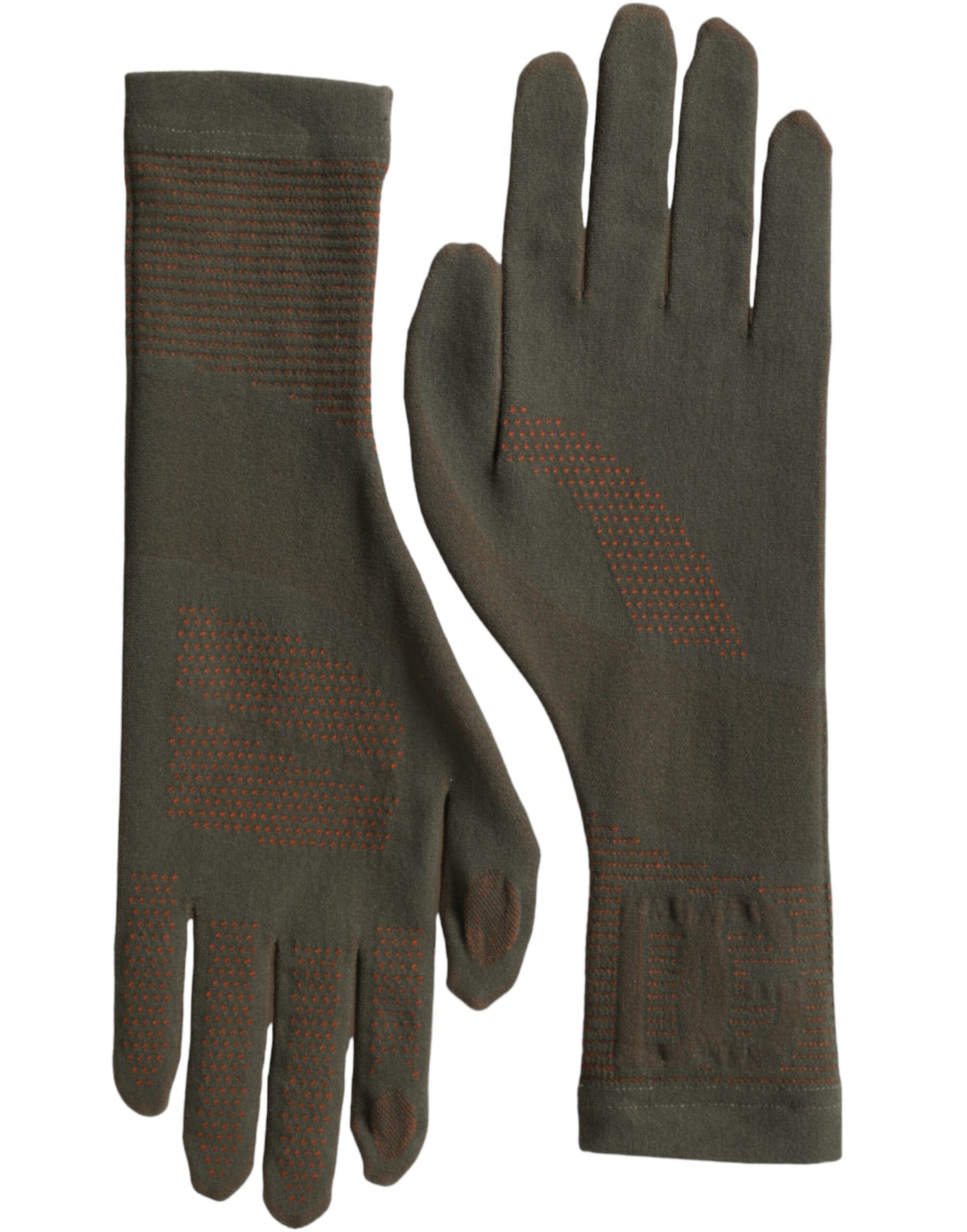 Dolce & Gabbana Brown Cotton Stretch Wrist Length Gloves - 7.5|S