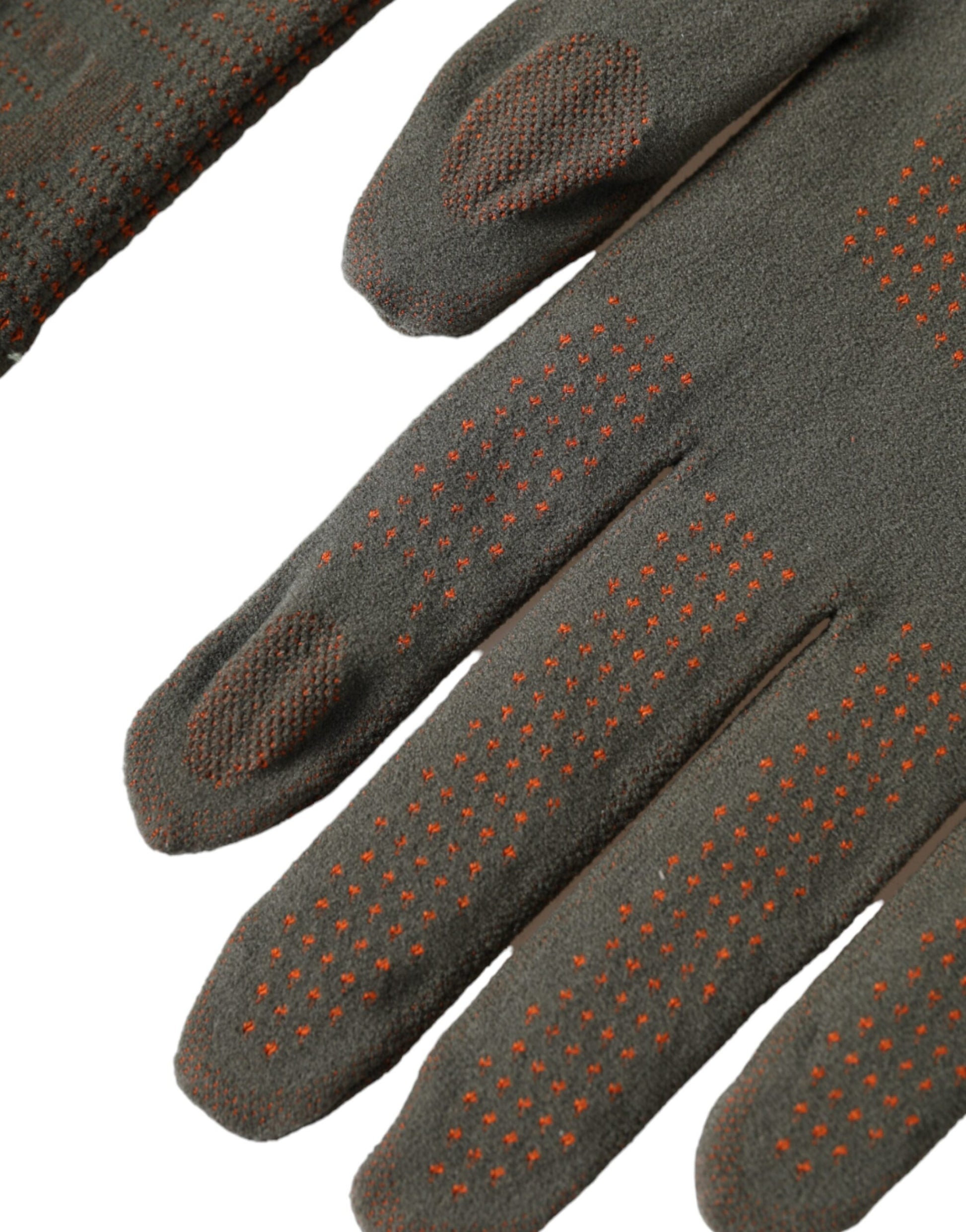 Dolce & Gabbana Brown Cotton Stretch Wrist Length Gloves - 7.5|S