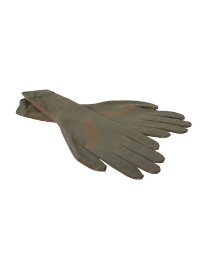 Dolce & Gabbana Brown Cotton Stretch Wrist Length Gloves - 7.5|S