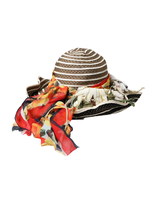 Dolce & Gabbana Multicolor Fantasy Wide Brim Floppy Hat - 56 cm|XS