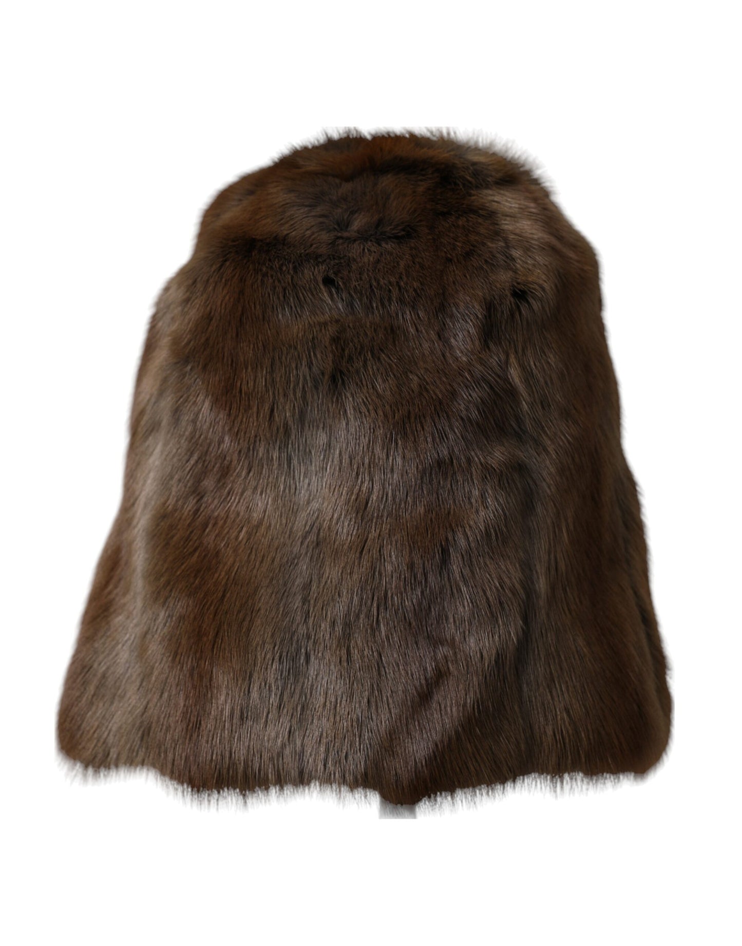 Dolce & Gabbana Brown Weasel Fur Womens Cashmere Hat Beanie - 58 cm|M