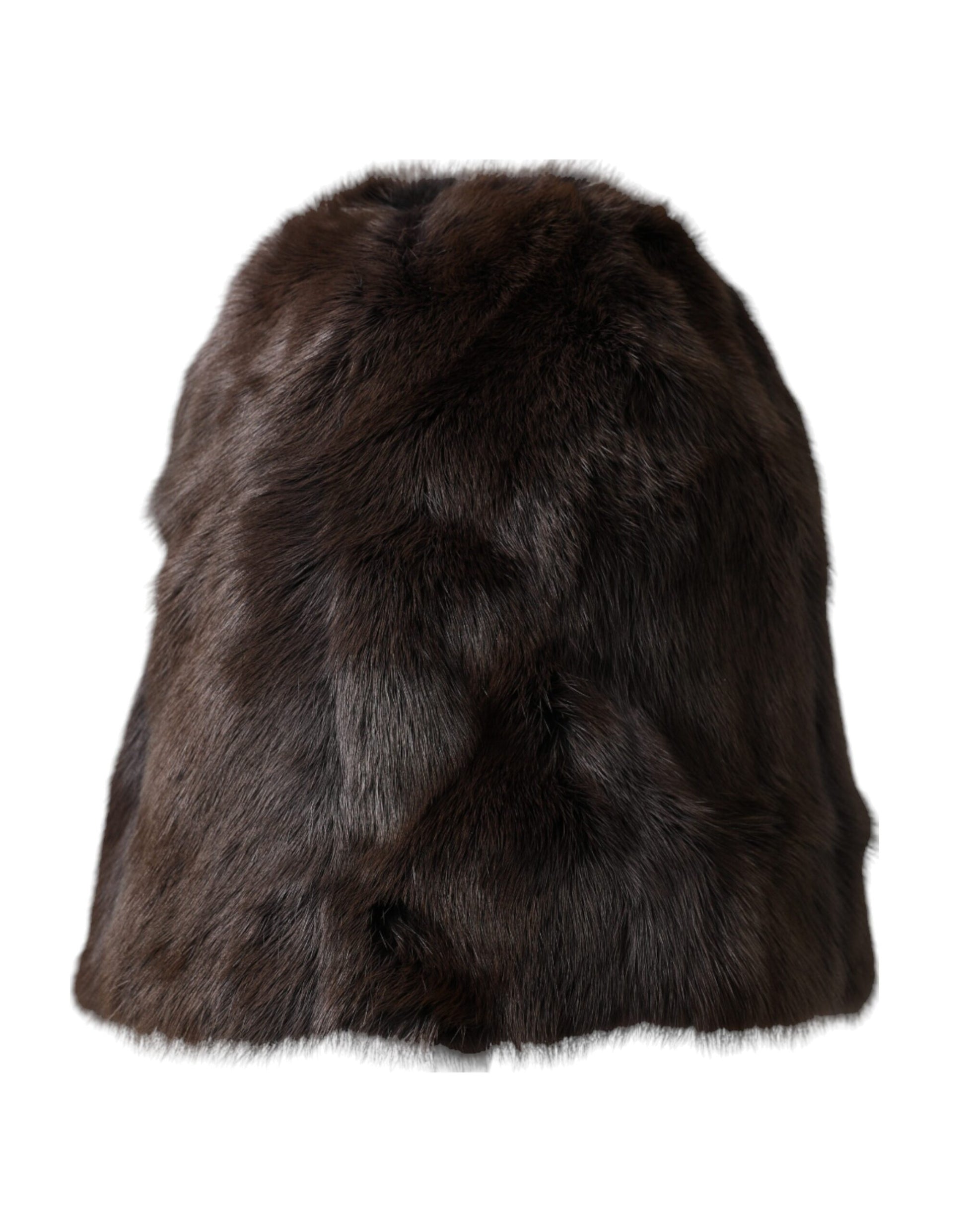 Dolce & Gabbana Brown Weasel Fur Womens Cashmere Hat Beanie - 58 cm|M