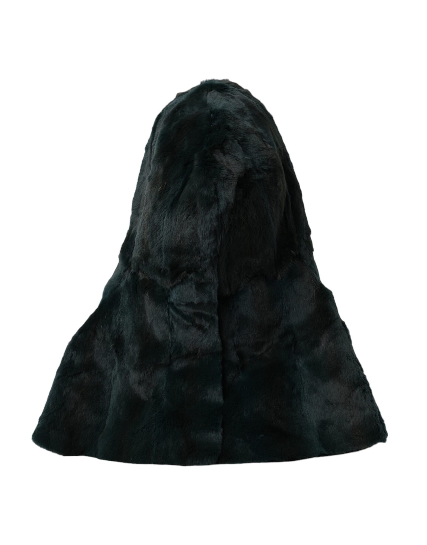 Dolce & Gabbana Black Weasel Fur Whole Head Wrap Hat - 57 cm|S