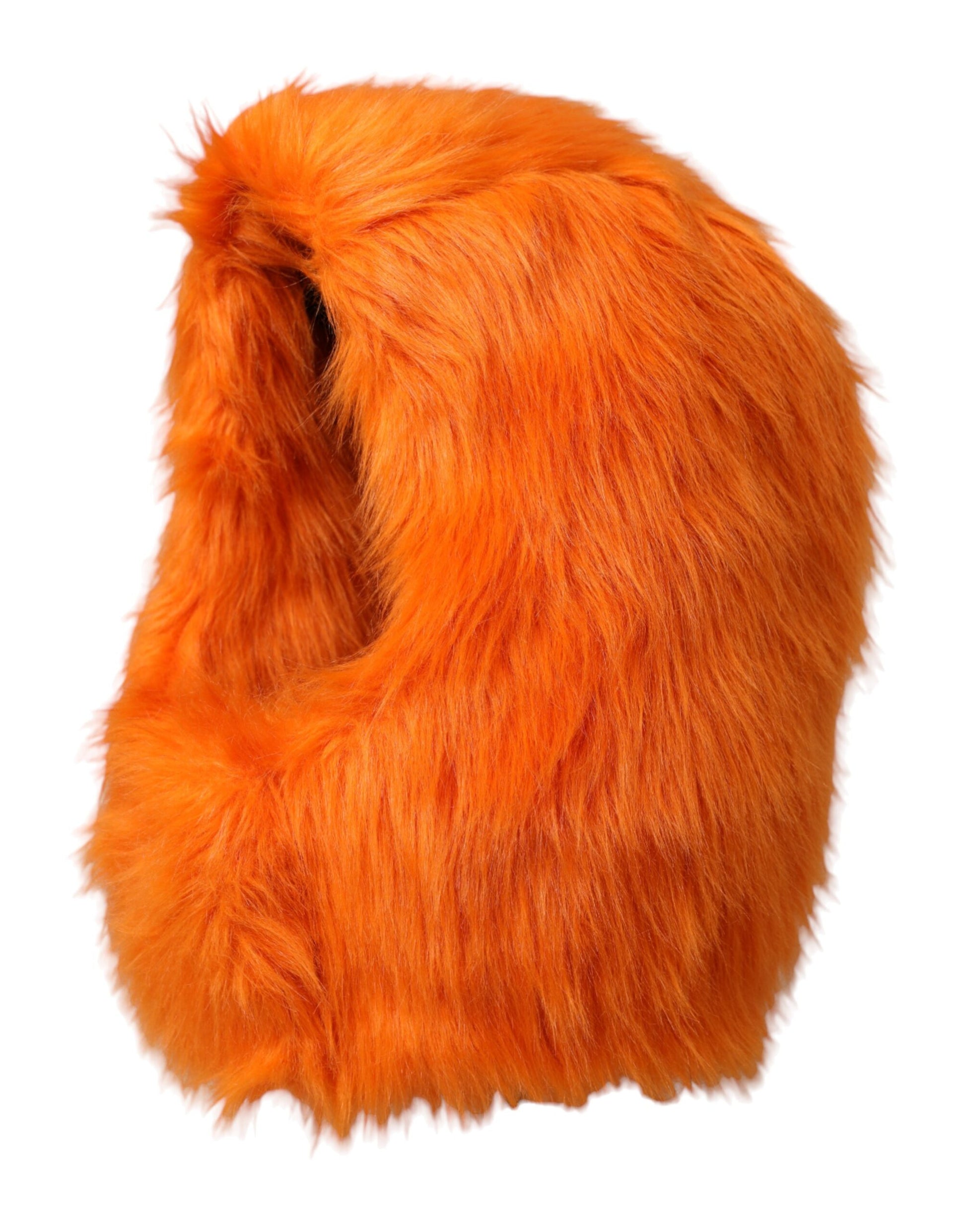 Dolce & Gabbana Orange Faux Fur Whole Head Wrap Hat - 57 cm|S