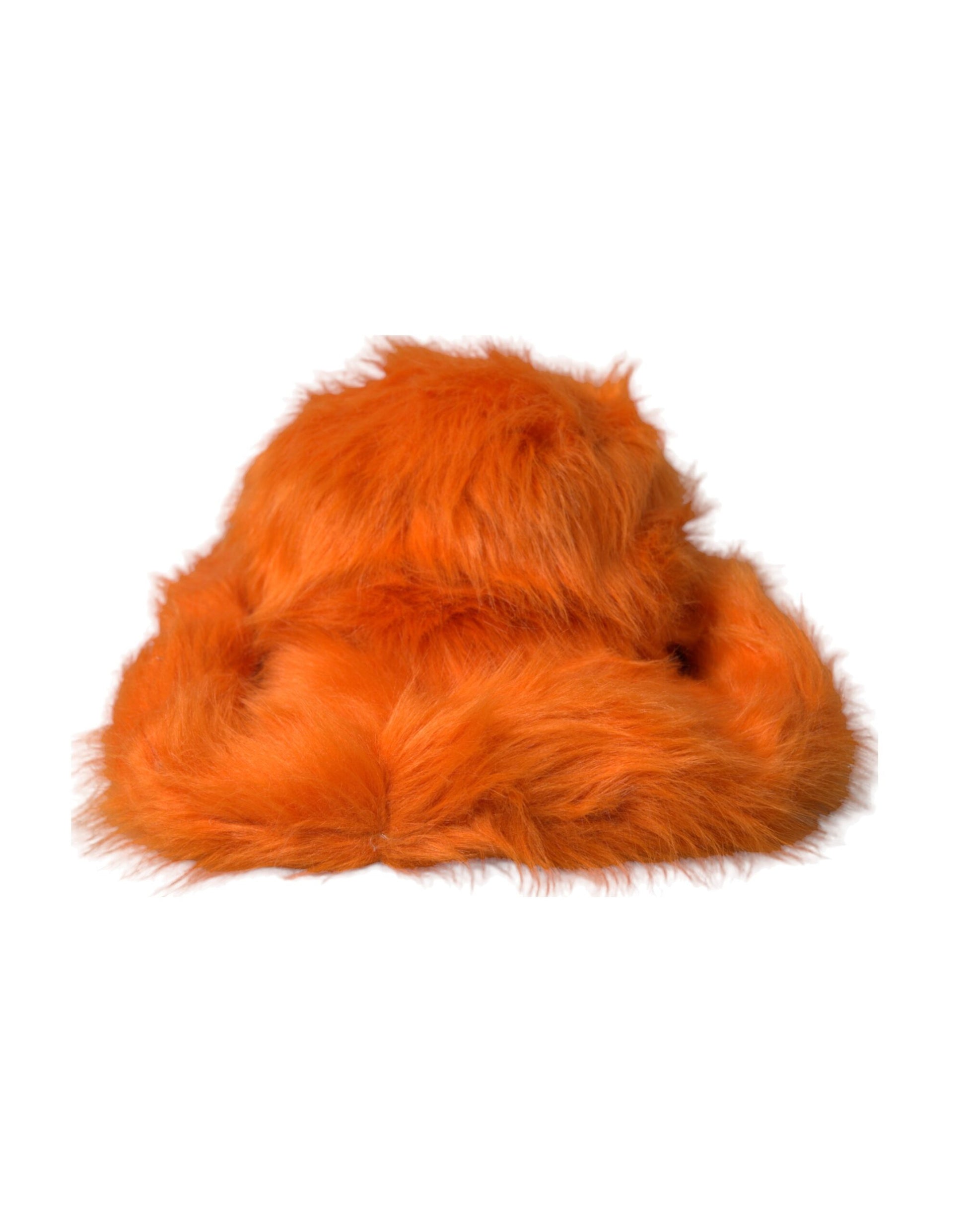 Dolce & Gabbana Orange Faux Fur Polyester Fedora Hat - 57 cm|S