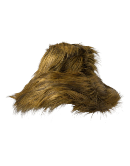 Dolce & Gabbana Brown Modacrylic Faux Fur Bucket Hat - 57 cm|S