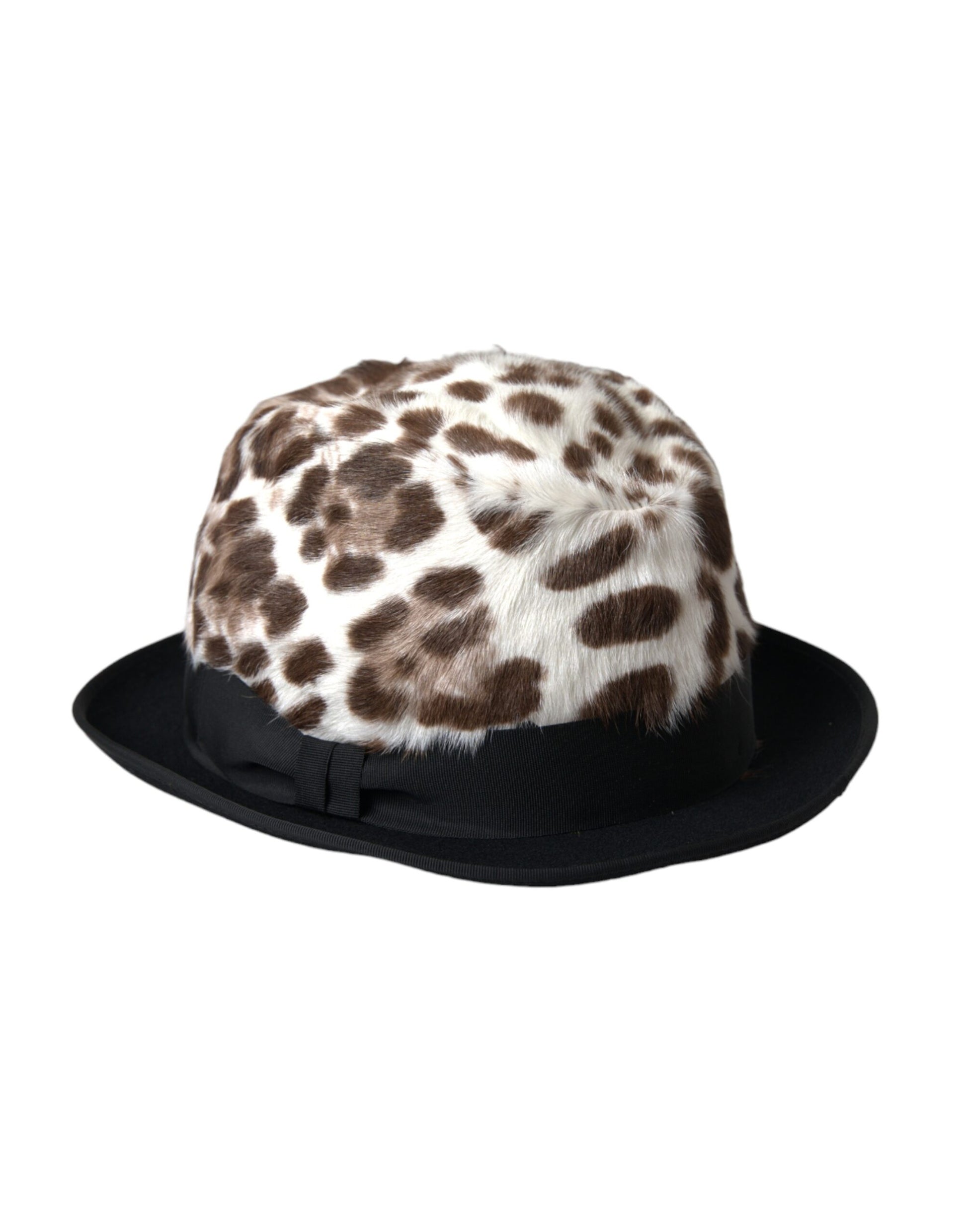 Dolce & Gabbana Multicolor Leopard Women Fedora Hat - 58 cm|M