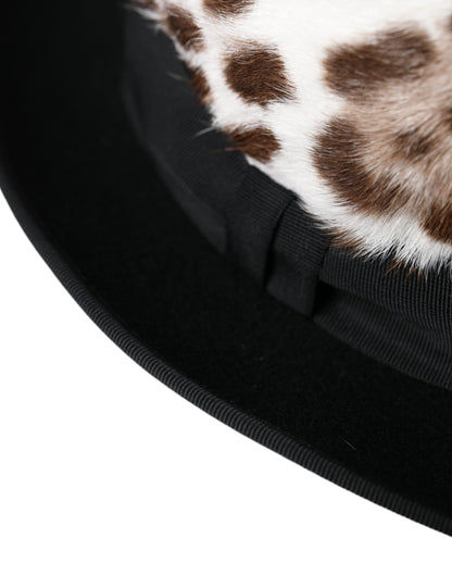 Dolce & Gabbana Multicolor Leopard Women Fedora Hat - 58 cm|M