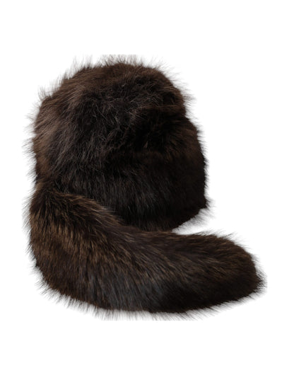 Dolce & Gabbana Women Brown Raccoon Fur Bucket Hat - 57 cm|S