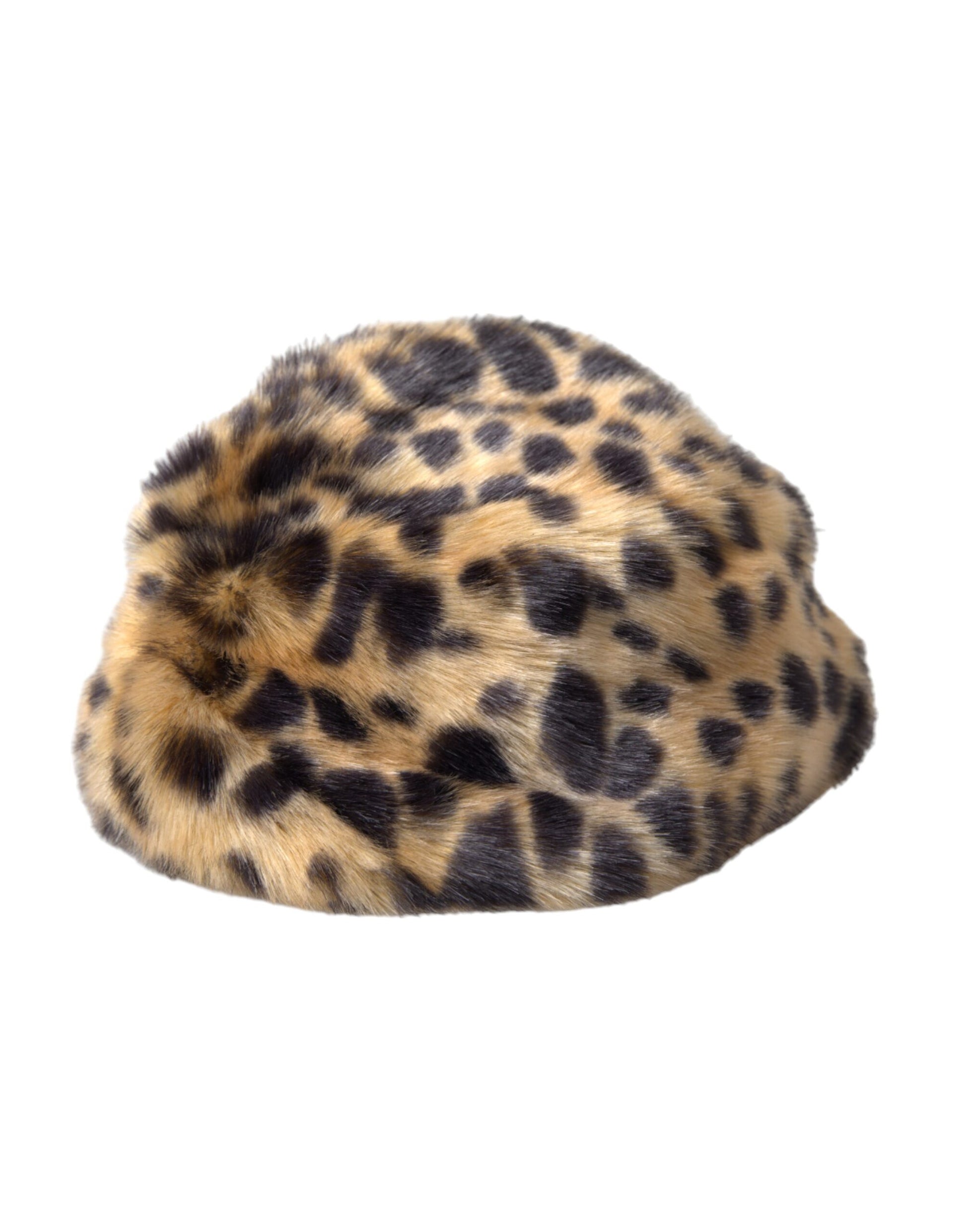 Dolce & Gabbana Brown Leopard Fur Women Bucket Hat - 57 cm|S