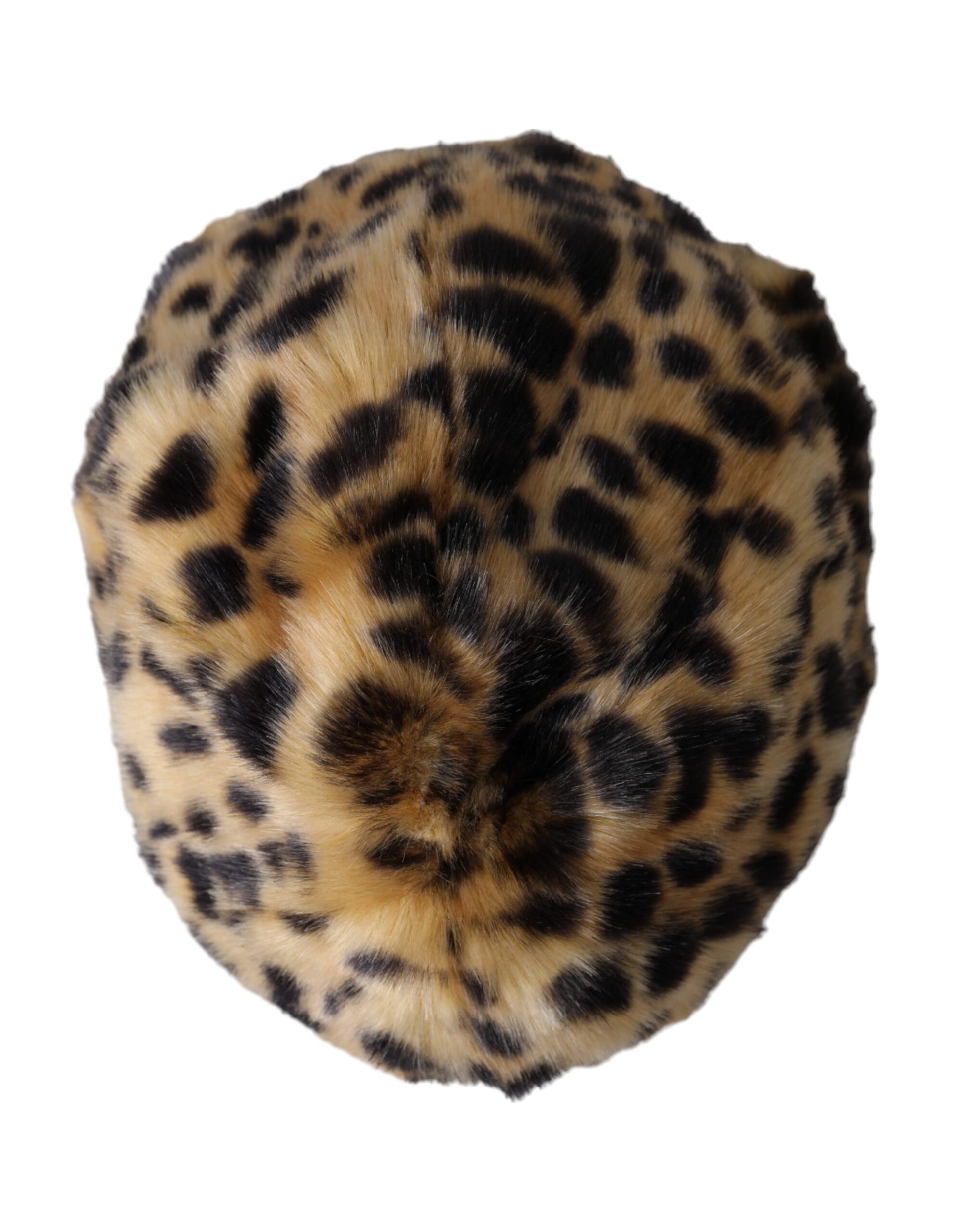 Dolce & Gabbana Brown Leopard Fur Women Bucket Hat - 57 cm|S