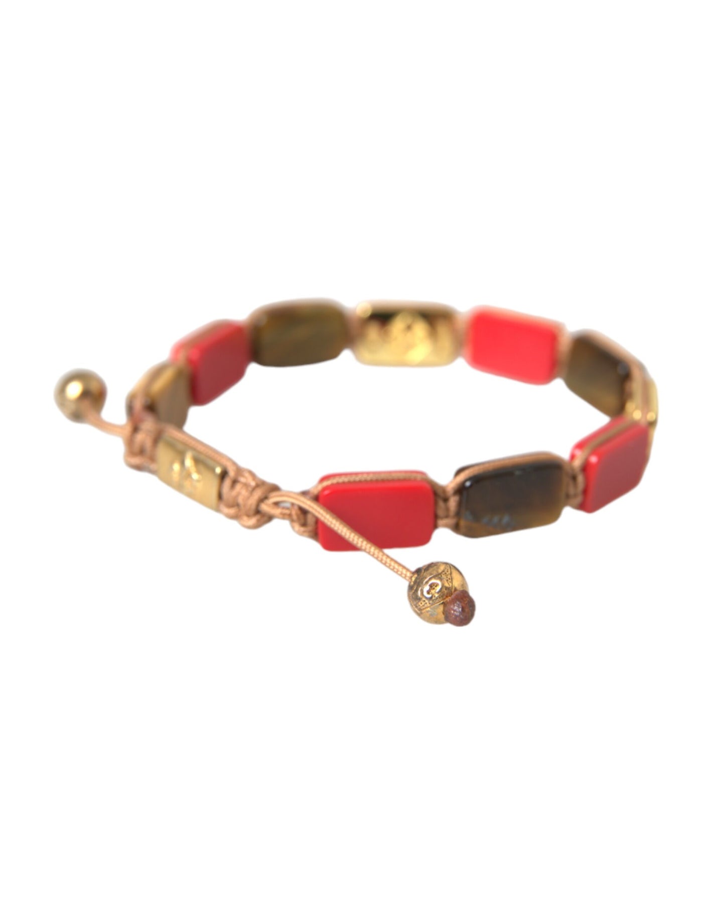 Nialaya CZ Tiger Eye Red Coral 925 Silver Men Bracelet