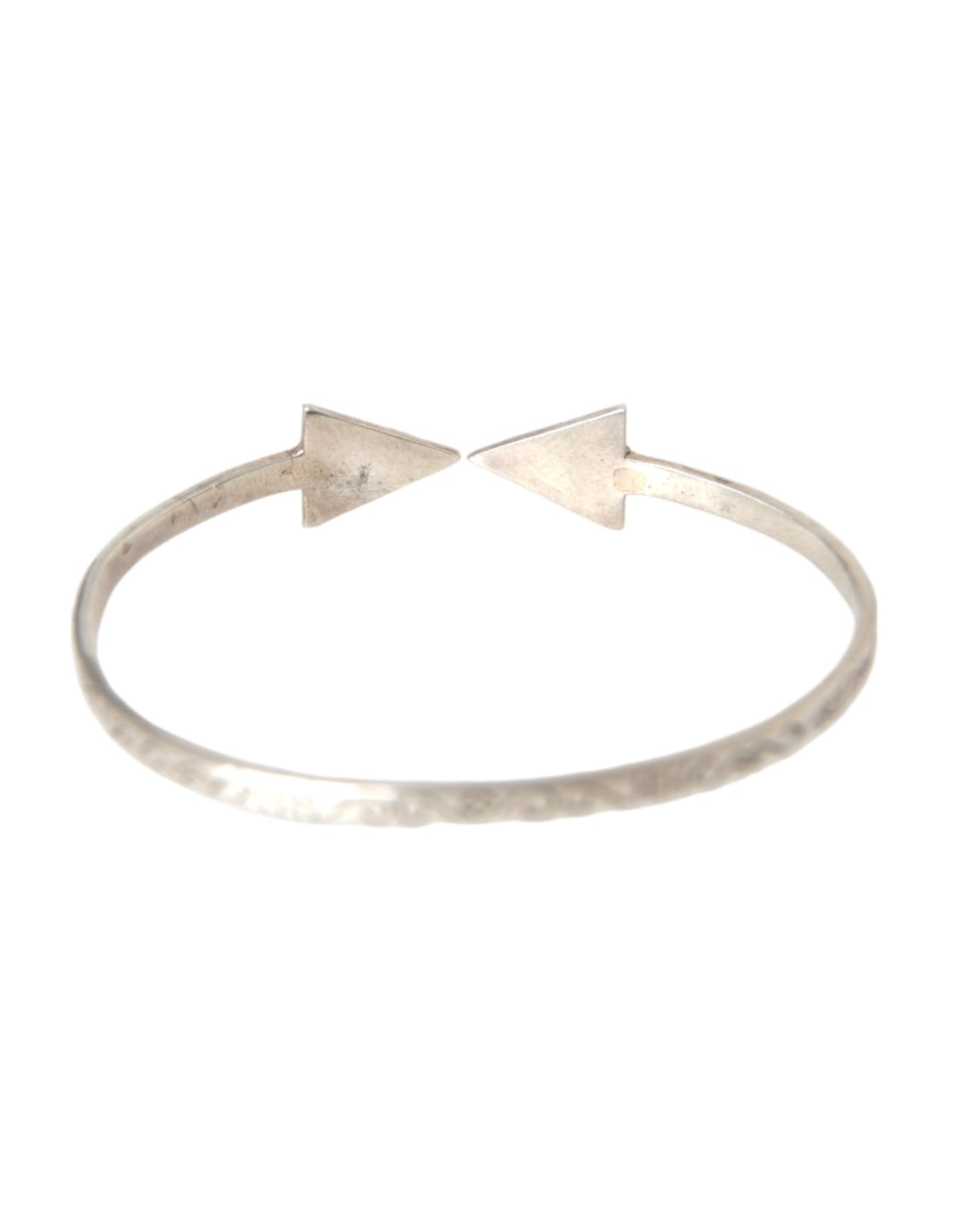 Nialaya Arrow Crystal 925 Silver Bangle Bracelet Women - S