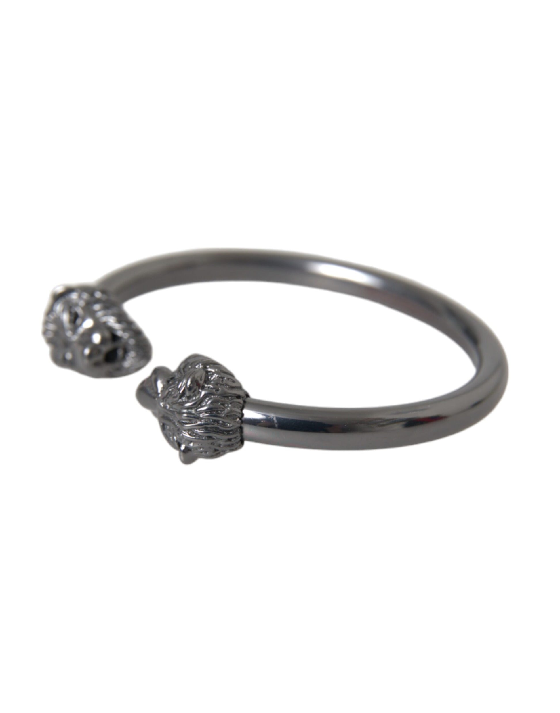 Nialaya Black Rhodium Lion Bangle Bracelet Women - S