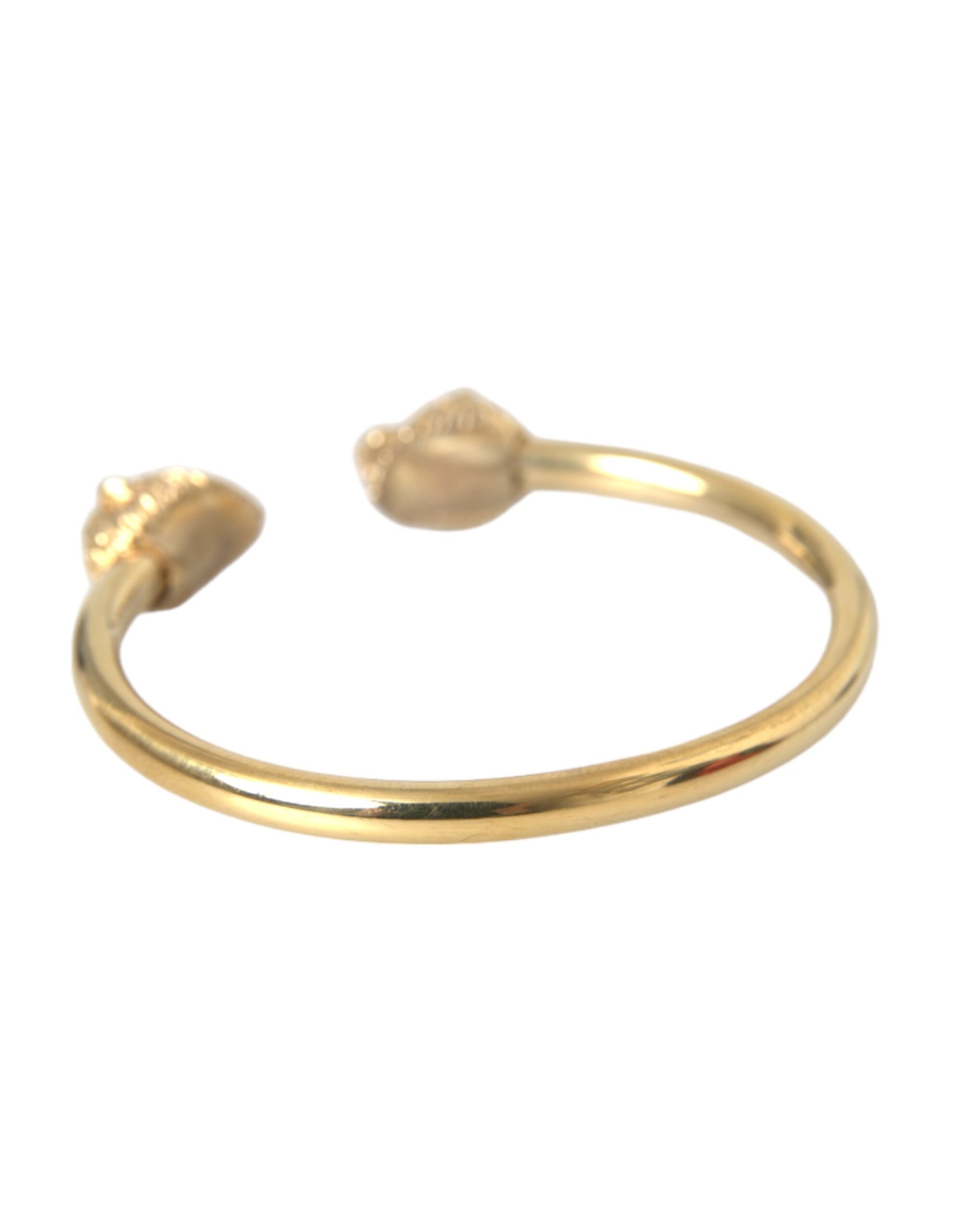 Nialaya Gold CZ Lion Bangle Bracelet Women - M