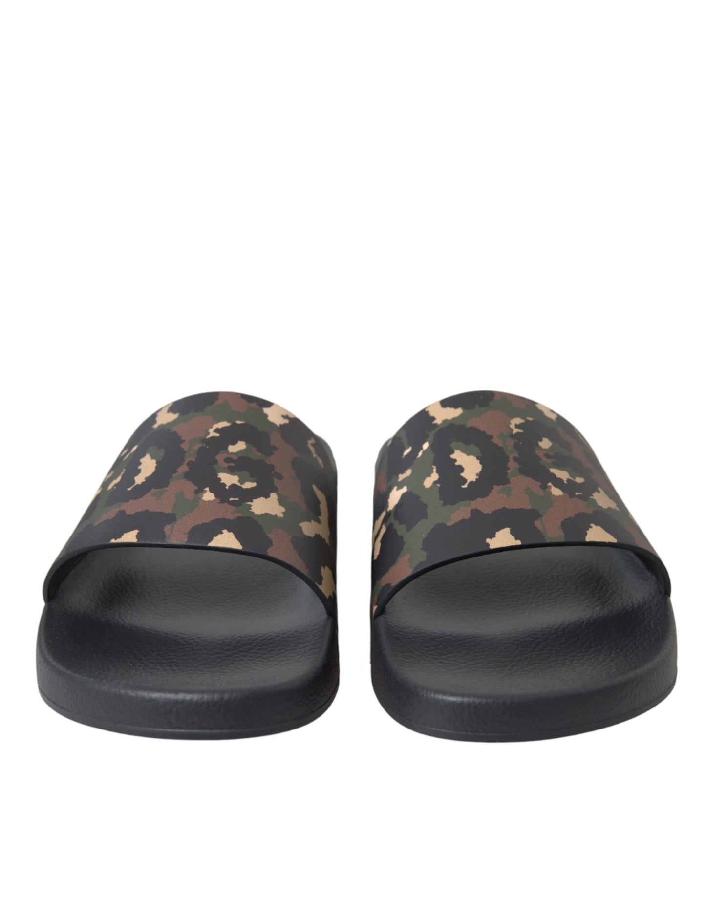 Dolce & Gabbana Multicolor Camouflage Leather Beachwear Men Shoes - EU41/US8