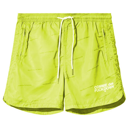 Comme Des Fuckdown Yellow Polyester Men Swim Short