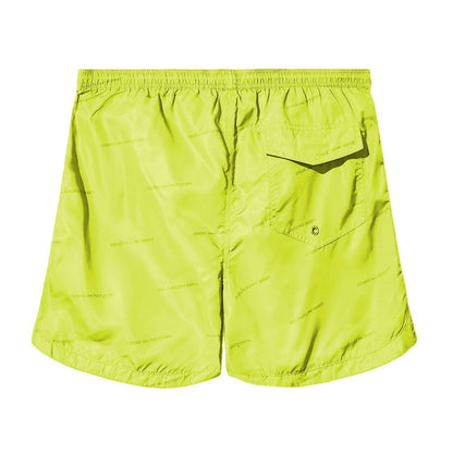 Comme Des Fuckdown Yellow Polyester Men Swim Short